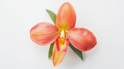 Aufkleber - Realistic orchid in scientific botanical illustration for educational design