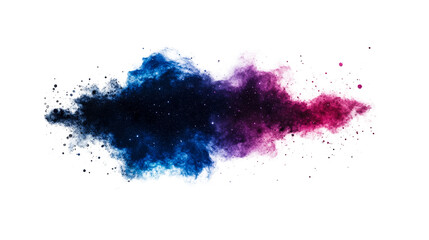 Wall Mural - Colorful nebula cloud with stars in a clear background