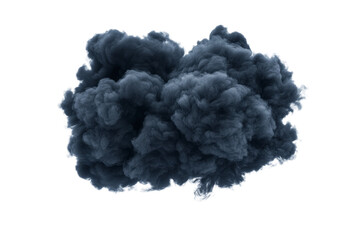 Wall Mural - dark smoke cloud drifting across a transparent background