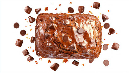 Poster - Delicious whole wheat zucchini bread with chocolate chips for baking inspiration
