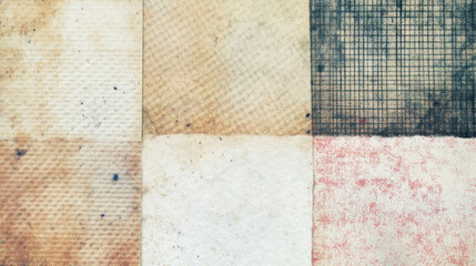 Poster - Vintage craft paper textures collection for creative design projects