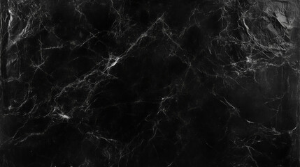 Poster - Vintage crumpled black paper background with distressed texture