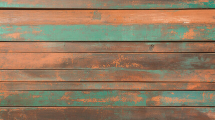 Poster - Rustic bronze and teal wooden plank texture for creative design projects