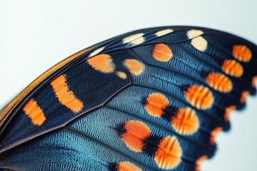 Poster - Close-up of a butterfly wing showcasing vibrant colors and intricate patterns found in nature