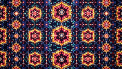 Geometric tapestry pattern with abstract shapes , seamless, structure