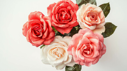 Poster - Realistic garden roses artwork on canvas