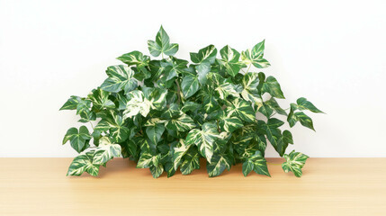 Poster - Lush ivy branch with variegated green and white leaves for interior decoration