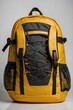 © ARIF - Close-up of Modern Yellow and Black Backpack for Travel or School