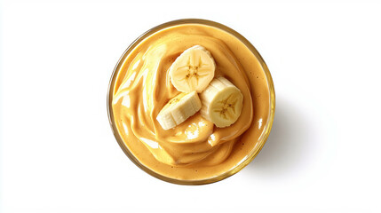 Poster - Delicious peanut butter and banana smoothie for healthy breakfast or snack