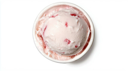 Poster - Creamy coconut milk ice cream with fresh rambutan pieces