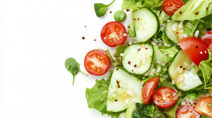 Poster - Fresh and colorful rice salad with vegetables for a healthy meal option