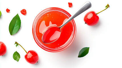 Poster - Delicious rosehip and apple jelly with fresh ingredients for culinary inspiration