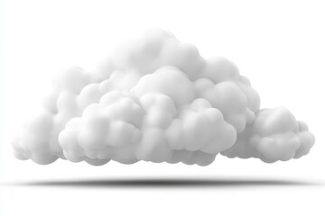 Aufkleber - Fluffy white cloud floating in a clear blue sky during midday