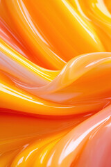 Poster - Vibrant swirls of orange and yellow create a stunning abstract design