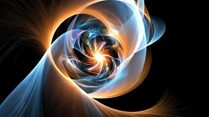 Wall Mural - abstract fractal art: celestial swirl of energy and light