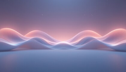 Poster - Dynamic wave patterns virtual space abstract art digital environment wide angle view futuristic concept for visual impact