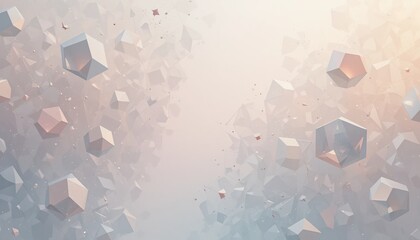 Poster - Dynamic geometric shapes abstract art digital creation visual design modern aesthetic 3d environment contemporary concept for digital art lovers