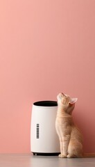 Aufkleber - Smart Pet Care Revolution Minimalist Self-Cleaning Litter Box with Sleek Design Transforming Urban Pet Wellness for Modern Cat Owners