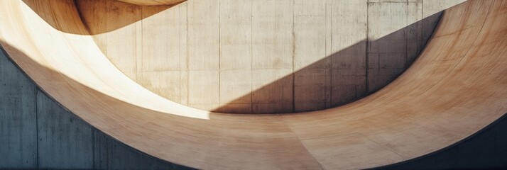 Leinwandbilder - Fluid Architectural Minimalism Sculptural Concrete Curvature Exploring Parametric Designs Emotional Landscape of Structural Elegance and Spatial Innovation