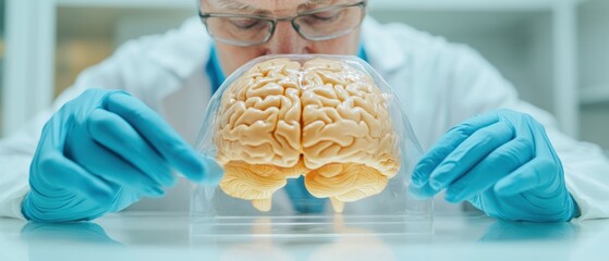Aufkleber - Neurotech Wellness Insights Precision Cognitive Assessment with Anatomical Brain Model - Adaptive Aging Research in High-Resolution Medical Innovation