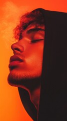 Poster - Urban Solitude Moody Gen Z Portrait with Cinematic Twilight Silhouette - Emotional Intensity and Digital Authenticity in Contemporary Visual Storytelling