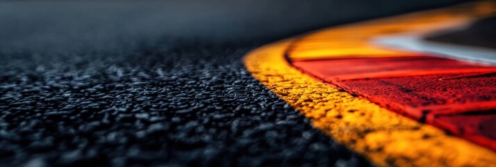 Aufkleber - Infinite Velocity Cinematic Race Track Perspective - Immersive Performance Design Capturing Athletic Ambition and Technological Innovation in Motorsport Dynamics