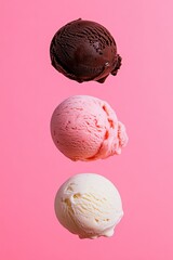 Aufkleber - Minimalist Pastel Ice Cream Design Trendy Color-Block Dessert Aesthetic for Modern Food Branding and Culinary Content Marketing