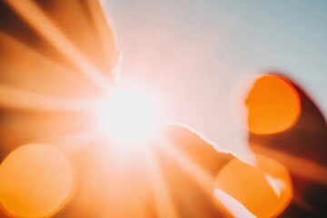 Aufkleber - Golden Hour Luminescence Dynamic Soft Focus Solar Burst - Ethereal Atmospheric for Wellness Branding and Mindful Digital Content Creation
