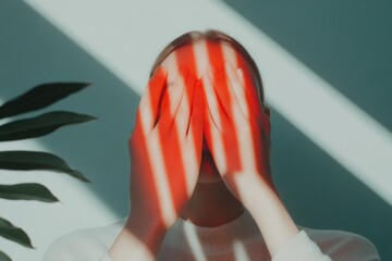 Leinwandbilder - Chromatic Wellness Narrative Minimalist Sensory Expression of Mental Health, Anxiety Visualization and Emotional Resilience in Contemporary Lifestyle