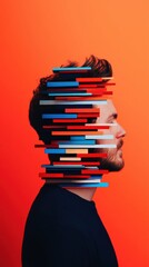 Aufkleber - Digital Disruption Millennial Creativity Visualized - Glitch Art Portrait Exploring Cognitive Fragmentation, Tech Identity, and Generative Design Aesthetics