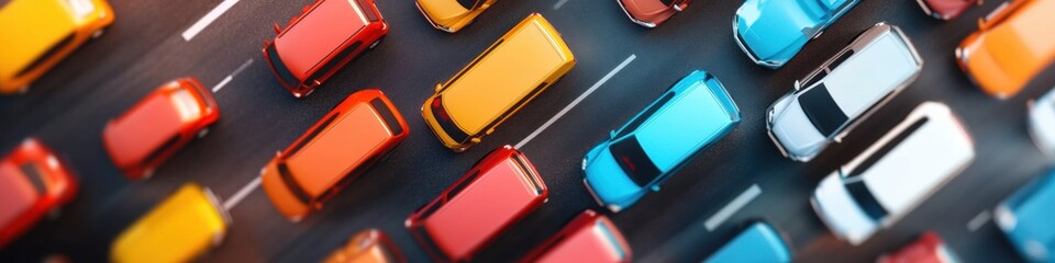 Fototapete - Next-Gen Fleet Intelligence Multicolor Digital Logistics Visualization with AI-Powered Route Optimization and Smart Transportation Analytics