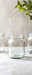 Poster - Zero-Waste Culinary Artistry Minimalist Glass Preservation Jars for Sustainable Kitchen Aesthetics - Modern Fermenting and Pickling Trend Essentials