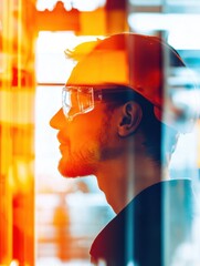 Poster - Augmented Industrial Performance Next-Gen Safety Tech Visualization for Millennial Manufacturing Professionals - Immersive AR Workplace Innovation