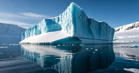 Wall Mural - an iceberg is a significant mass of freshwater ice that has detached from a glacier or ice shelf and