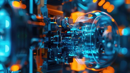 Poster - Dive into this captivating visual of futuristic artificial intelligence technology, showcasing intricate designs and vibrant colors that represent innovation and digital connections.