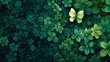 © JosLuis - Digital Painting: Emerald Butterfly Amidst a Lush Spring Meadow AI Generated