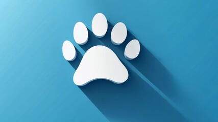 Poster - Paw Print Icon Design for Animal-Related Applications and Websites Generative AI