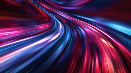 Poster - Experience a captivating mixture of vibrant colors and dynamic light effects in this abstract representation of motion and energy. Perfect for creative projects.