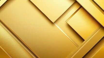 Poster - Abstract golden geometric shapes background with elegant and luxurious design for modern backdrop and decorative element with metallic texture