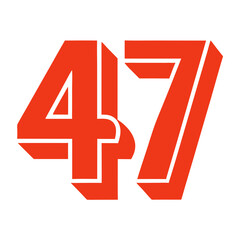 Poster - 3D vector cartoon illustration of the number 
