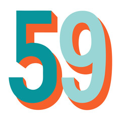 Poster - A colorful illustration of the number 