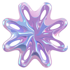 Poster - Abstract Starburst Design: A mesmerizing and dynamic abstract design shaped like a starburst, rendered in iridescent shades of purple and teal, creating a captivating visual effect.