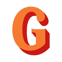 Poster - striking, three-dimensional letter 