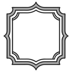 Poster - an ornate frame design, elegantly shaped with intricate details, perfect for showcasing a photo or artwork vector cartoon illustration
