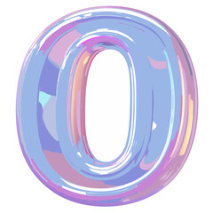 Poster - a glossy, iridescent letter 