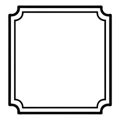 Poster - a simple classic black square frame with an elegant design, ready for use. vector illustration
