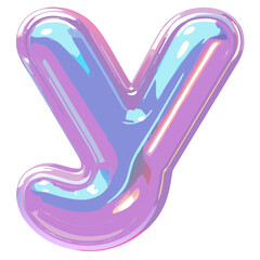 Poster - The shiny iridescent letter 