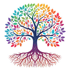 tree with colorful leaves
