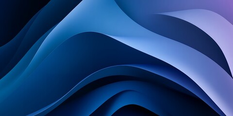 Poster - Abstract Blue Waves Background Design Smooth Curves Elegant Flowing Shades Texture