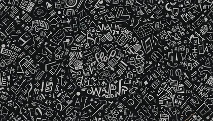 Poster - Creative graphic design patterns digital art abstract shapes black background high contrast modern aesthetic for visual impact